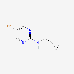 molecular formula C8H10BrN3 B1444296 5-bromo-N-(cyclopropylmethyl)pyrimidin-2-amine CAS No. 1207293-56-8
