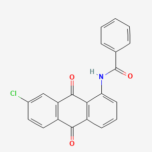 molecular formula C21H12ClNO3 B14442992 N-(7-chloro-9,10-dioxoanthracen-1-yl)benzamide CAS No. 79285-15-7