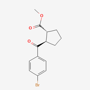 molecular formula C14H15BrO3 B1444302 (1R,2R)-Methyl 2-(4-bromobenzoyl)cyclopentanecarboxylate CAS No. 791594-14-4