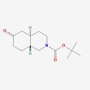 molecular formula C14H23NO3 B1444304 trans-N-Boc-octahydro-isoquinolin-6-one CAS No. 146610-24-4