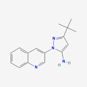 molecular formula C16H18N4 B1444310 3-(tert-butyl)-1-(quinolin-3-yl)-1H-pyrazol-5-amine CAS No. 897373-63-6