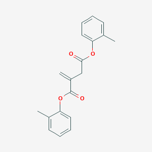 molecular formula C19H18O4 B14443121 Bis(2-methylphenyl) 2-methylidenebutanedioate CAS No. 77125-43-0