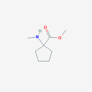 molecular formula C8H15NO2 B1444319 Methyl 1-(methylamino)cyclopentane-1-carboxylate CAS No. 1182827-13-9