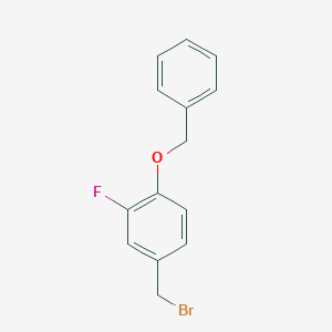 molecular formula C14H12BrFO B1444320 1-(苄氧基)-4-(溴甲基)-2-氟苯 CAS No. 922719-77-5