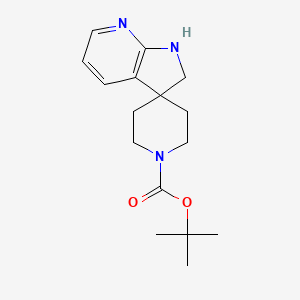 molecular formula C16H23N3O2 B1444322 tert-Butyl 1',2'-dihydrospiro[piperidine-4,3'-pyrrolo[2,3-b]pyridine]-1-carboxylate CAS No. 857730-07-5