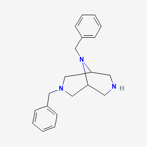 molecular formula C20H25N3 B1444323 3,7,9-Triazabicyclo[3.3.1]nonane, 3,9-bis(phenylmethyl)- CAS No. 864448-31-7