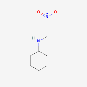 molecular formula C10H20N2O2 B14443272 Cyclohexylamine, N-(2-methyl-2-nitropropyl)- CAS No. 73825-68-0