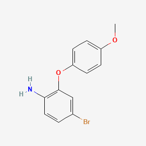 molecular formula C13H12BrNO2 B1444328 4-Bromo-2-(4-methoxy-phenoxy)-aniline CAS No. 1299465-83-0