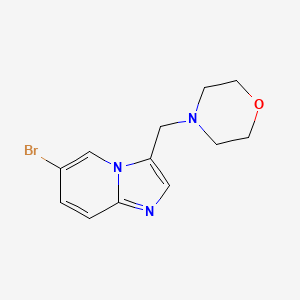 molecular formula C12H14BrN3O B1444329 4-((6-Bromoimidazo[1,2-a]pyridin-3-yl)methyl)morpholine CAS No. 705262-45-9
