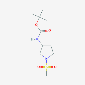 molecular formula C10H20N2O4S B1444331 3-(Boc-amino)-1-methanesulfonylpyrrolidine CAS No. 1350473-33-4