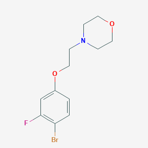 molecular formula C12H15BrFNO2 B1444334 4-[2-(4-Bromo-3-fluorophenoxy)ethyl]morpholine CAS No. 897016-99-8