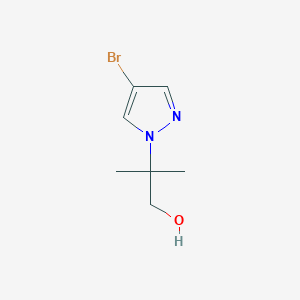 molecular formula C7H11BrN2O B1444335 2-(4-Bromo-1H-pyrazol-1-yl)-2-methylpropan-1-ol CAS No. 877401-11-1
