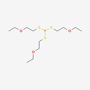 molecular formula C12H27O3PS3 B14443353 Phosphorotrithious acid, tris(2-ethoxyethyl)- CAS No. 73972-85-7