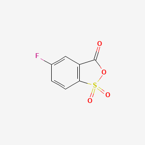 molecular formula C7H3FO4S B1444336 5-Fluoro-3H-benzo[c][1,2]oxathiol-3-one 1,1-dioxide CAS No. 1423032-34-1