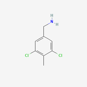 molecular formula C8H9Cl2N B1444338 3,5-Dichloro-4-methylbenzylamine CAS No. 1803805-49-3