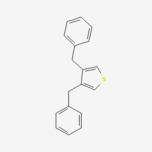 molecular formula C18H16S B14443387 Thiophene, 3,4-bis(phenylmethyl)- CAS No. 74714-05-9