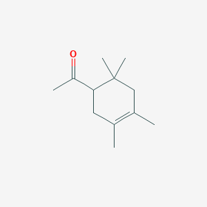 molecular formula C12H20O B14443408 1-(3,4,6,6-Tetramethylcyclohex-3-en-1-yl)ethan-1-one CAS No. 74631-05-3
