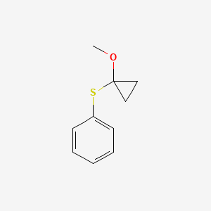 molecular formula C10H12OS B14443436 [(1-Methoxycyclopropyl)sulfanyl]benzene CAS No. 75697-56-2