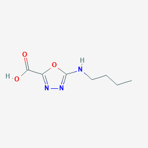 molecular formula C7H11N3O3 B14443456 5-(Butylamino)-1,3,4-oxadiazole-2-carboxylic acid CAS No. 76368-98-4