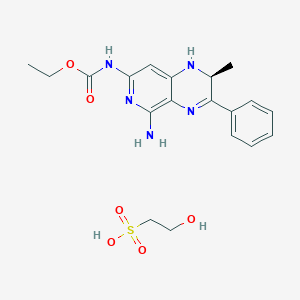 molecular formula C19H25N5O6S B144435 Mivobulin isethionate CAS No. 126268-81-3