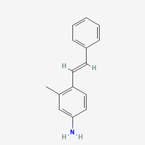 molecular formula C15H15N B14443523 2-Methyl-4-stilbenamine CAS No. 73928-03-7