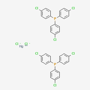 molecular formula C36H24Cl8HgP2 B14443537 Mercury(2+);tris(4-chlorophenyl)phosphane;dichloride CAS No. 74039-78-4