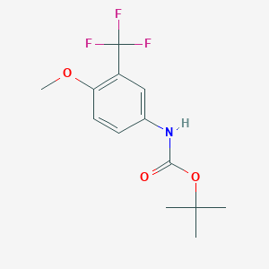 molecular formula C13H16F3NO3 B1444355 tert-butyl N-[4-methoxy-3-(trifluoromethyl)phenyl]carbamate CAS No. 432517-46-9