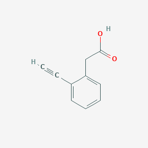 molecular formula C10H8O2 B1444366 2-(2-Ethynylphenyl)acetic acid CAS No. 936693-17-3