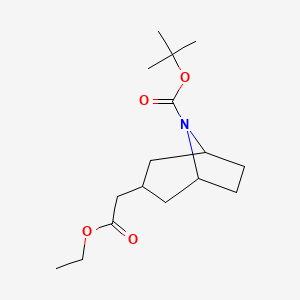 Tert-butyl 3-(2-ethoxy-2-oxoethyl)-8-azabicyclo[3.2.1]octane-8-carboxylate