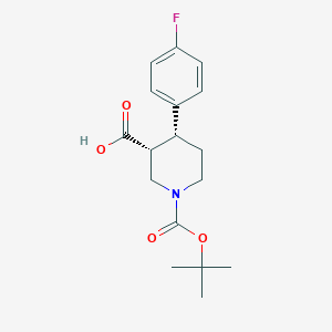 molecular formula C17H22FNO4 B1444368 (3R,4R)-1-(叔丁氧羰基)-4-(4-氟苯基)哌啶-3-羧酸 CAS No. 951167-03-6
