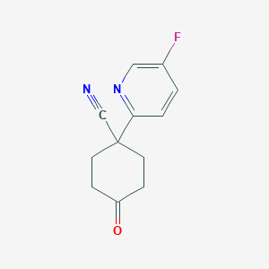 molecular formula C12H11FN2O B1444373 1-(5-Fluoropyridin-2-yl)-4-oxocyclohexanecarbonitrile CAS No. 960371-10-2