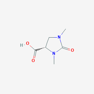 molecular formula C6H10N2O3 B1444374 (S)-1,3-dimethyl-2-oxoimidazolidine-4-carboxylic acid CAS No. 1069090-20-5