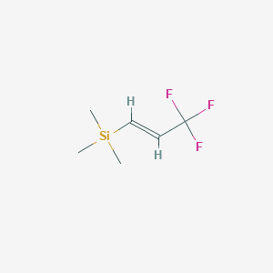 B1444375 (E)-Trimethyl(3,3,3-trifluoro-1-propenyl)silane CAS No. 55364-28-8