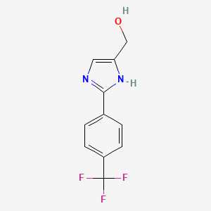 molecular formula C11H9F3N2O B1444376 {2-[4-(trifluoromethyl)phenyl]-1H-imidazol-5-yl}methanol CAS No. 466664-93-7