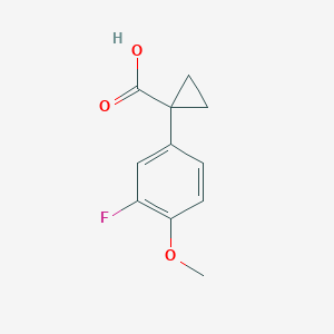 molecular formula C11H11FO3 B1444379 1-(3-Fluoro-4-methoxyphenyl)cyclopropane-1-carboxylic acid CAS No. 936728-02-8