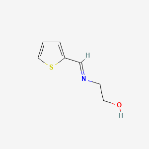 molecular formula C7H9NOS B14443794 N-Thenylidene-2-aminoethanol CAS No. 73927-54-5