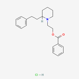 molecular formula C22H28ClNO2 B14443804 beta-2-Phenylethylpiperidinoethyl benzoate hydrochloride CAS No. 78219-38-2
