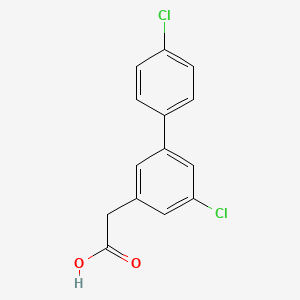 molecular formula C14H10Cl2O2 B14443845 3-Biphenylacetic acid, 4',5-dichloro- CAS No. 75852-53-8