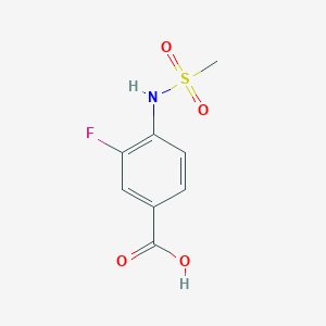 molecular formula C8H8FNO4S B1444389 3-Fluoro-4-(methylsulfonamido)benzoic acid CAS No. 716361-59-0