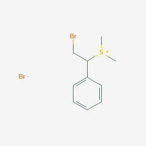 molecular formula C10H14Br2S B14443890 (2-Bromo-1-phenylethyl)(dimethyl)sulfanium bromide CAS No. 75326-15-7
