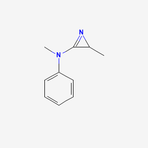 molecular formula C10H12N2 B14443904 N,2-Dimethyl-N-phenyl-2H-aziren-3-amine CAS No. 74052-10-1