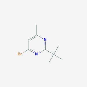 molecular formula C9H13BrN2 B1444391 4-溴-2-叔丁基-6-甲基嘧啶 CAS No. 1217487-76-7