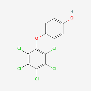 molecular formula C12H5Cl5O2 B14443921 Phenol, 4-(pentachlorophenoxy)- CAS No. 78576-72-4