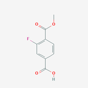 molecular formula C9H7FO4 B1444393 3-Fluoro-4-(methoxycarbonyl)benzoic acid CAS No. 161796-11-8