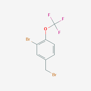 molecular formula C8H5Br2F3O B1444395 2-Bromo-4-(bromomethyl)-1-(trifluoromethoxy)benzene CAS No. 1011531-45-5