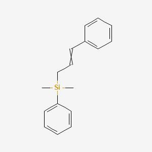 molecular formula C17H20Si B14443961 Dimethyl(phenyl)(3-phenylprop-2-en-1-yl)silane CAS No. 79294-34-1