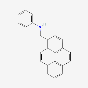 molecular formula C23H17N B14443993 N-[(Pyren-1-YL)methyl]aniline CAS No. 73639-91-5