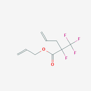 molecular formula C9H10F4O2 B14443999 Prop-2-en-1-yl 2-fluoro-2-(trifluoromethyl)pent-4-enoate CAS No. 74277-74-0