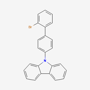 molecular formula C24H16BrN B1444400 9-(2'-Bromo-4-biphenylyl)carbazole CAS No. 1215228-57-1