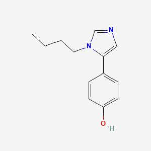 molecular formula C13H16N2O B14444040 4-(1-Butyl-1H-imidazol-5-yl)phenol CAS No. 74730-71-5